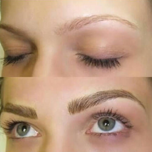 Permanent Make up vorher / nachher