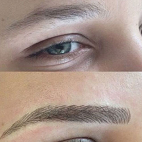 Permanent Make up vorher / nachher